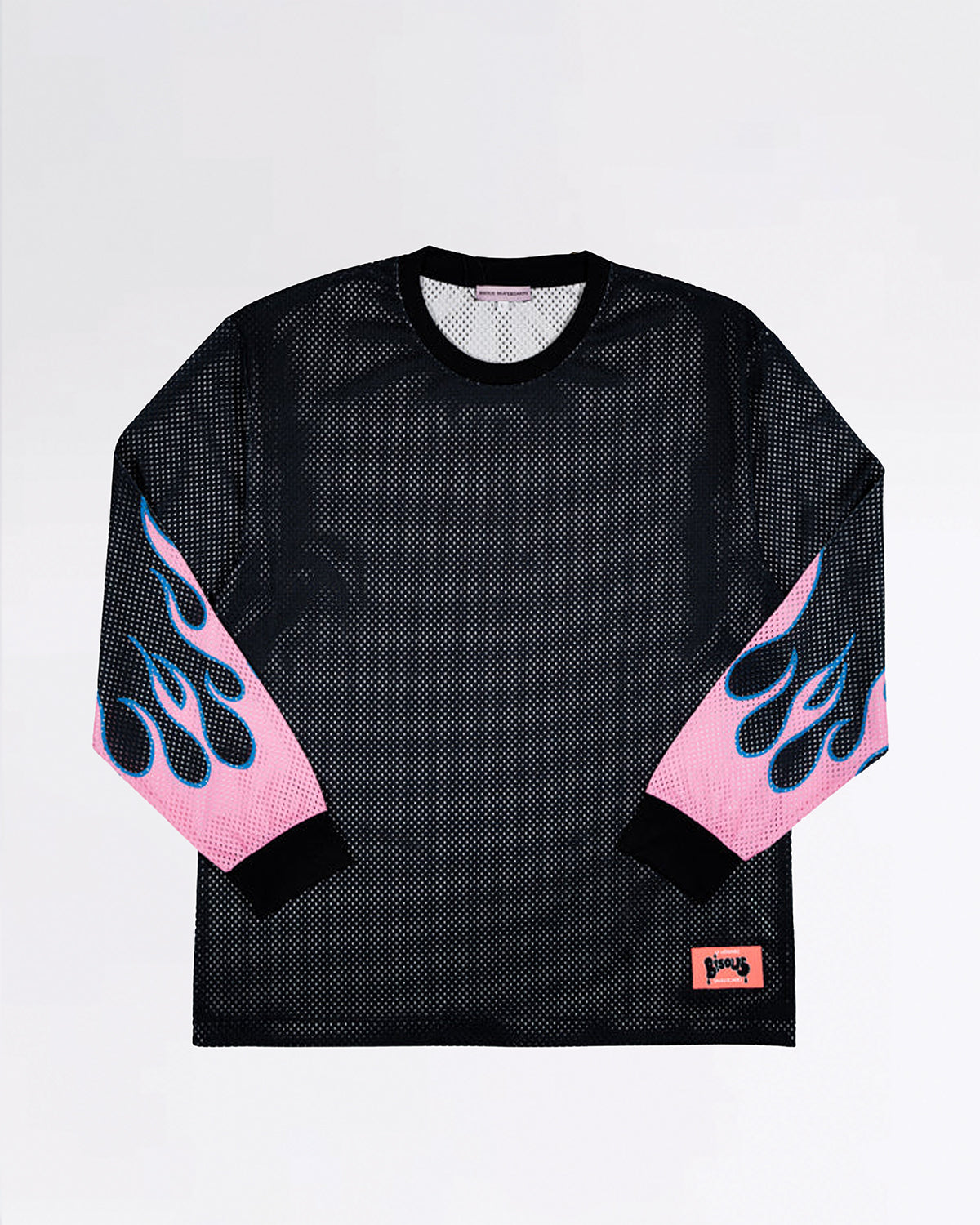 MOTORCYCLE FLAME L/S BLACK T-SHIRT